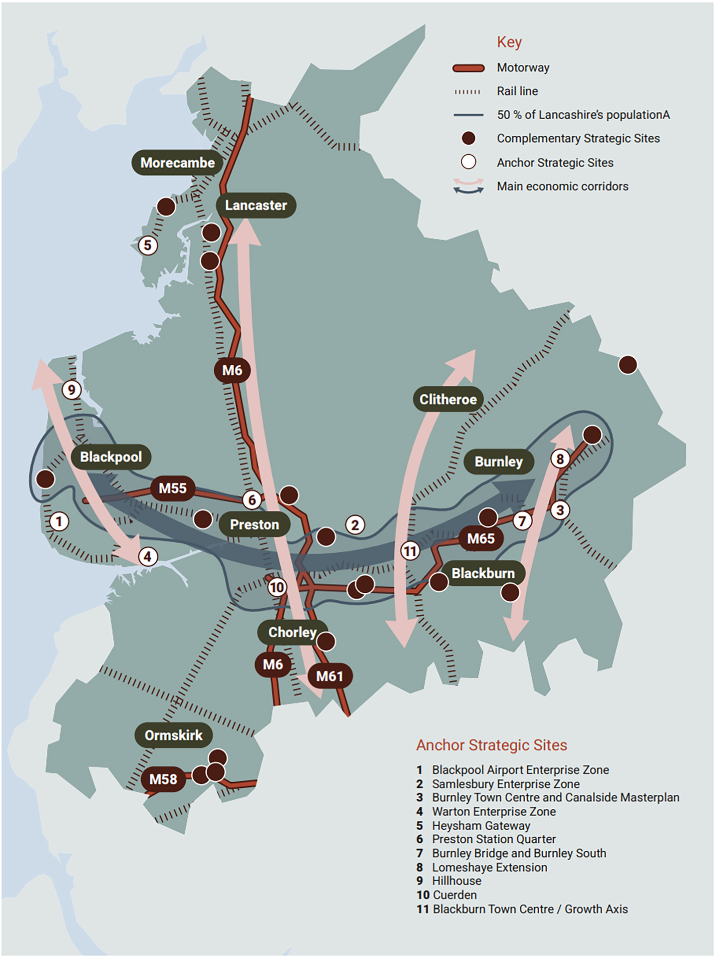 Lancashire Map Lancashire Growth Plan 2025 Lancashire Map Lancashire Growth Plan 2025